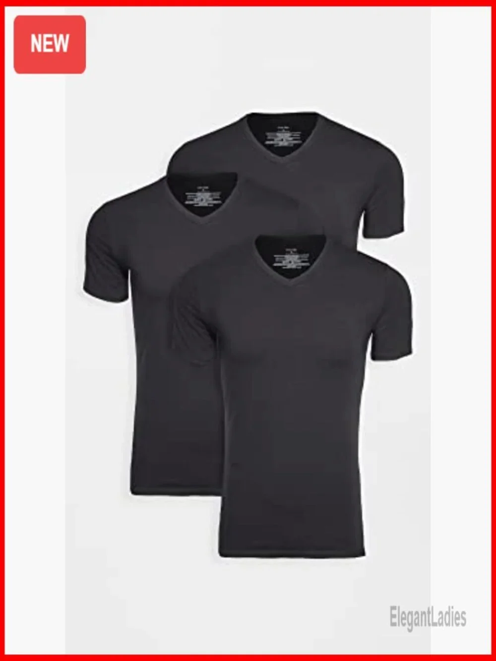 Men's Cotton Stretch V-Neck Undershirts 3-Pack Tagless Comfort
